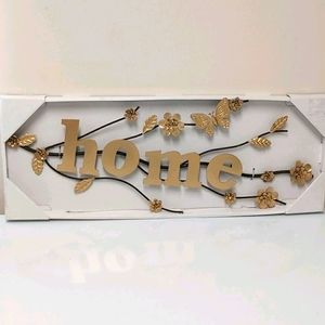 Gold Painted "HOME" Wall Decoration